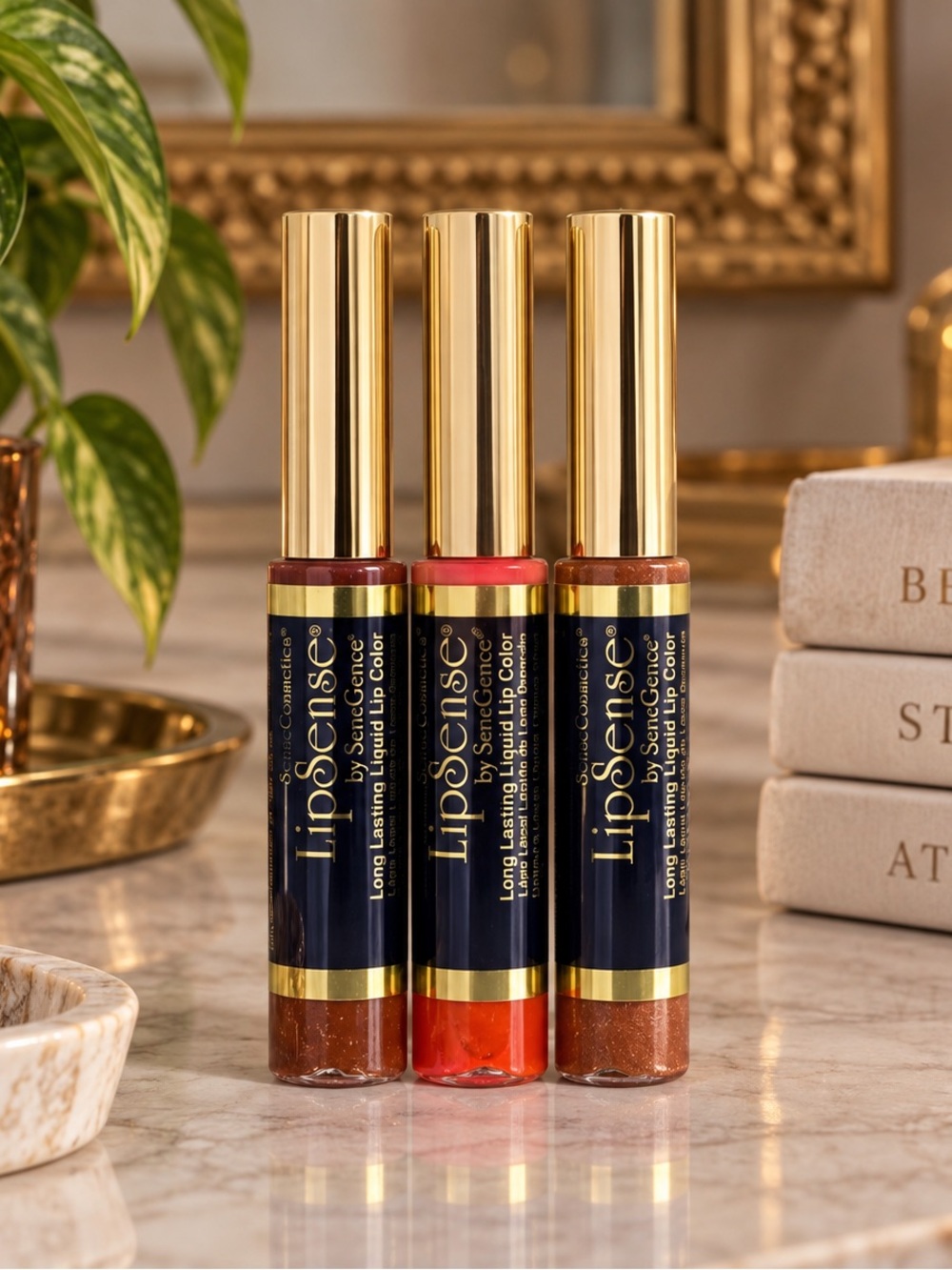 LipSense SeneGence Lip Color Lot Cocoa Salmon Nutmeg 3pc sealed